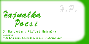 hajnalka pocsi business card